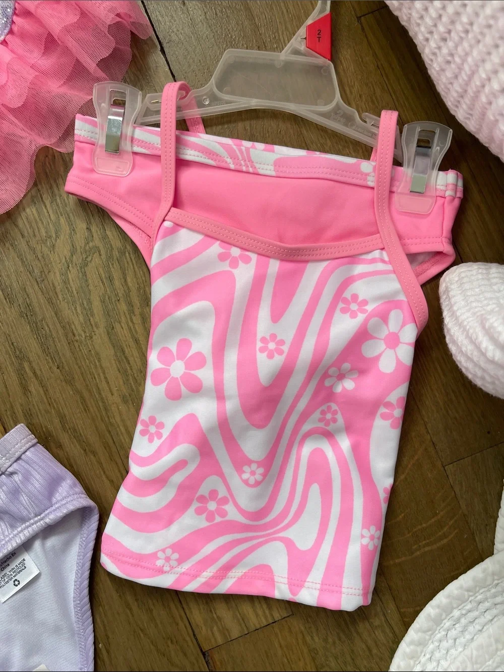 wonder nation Pink & Pastel Mermaid Ruffle Bikini Set plus 2 other bikini sets!!